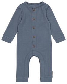 Newborn-Jumpsuit, gerippt blau blau - 1000026329 - HEMA