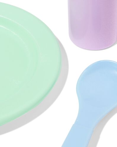 assiettes et fourchettes plastique bio - 15100481 - HEMA
