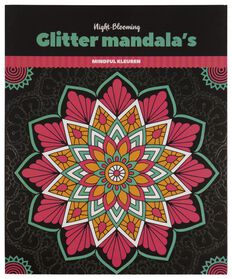 schwarzes Glitzer-Malbuch, Mandalas, Night Blooming - 60270008 - HEMA