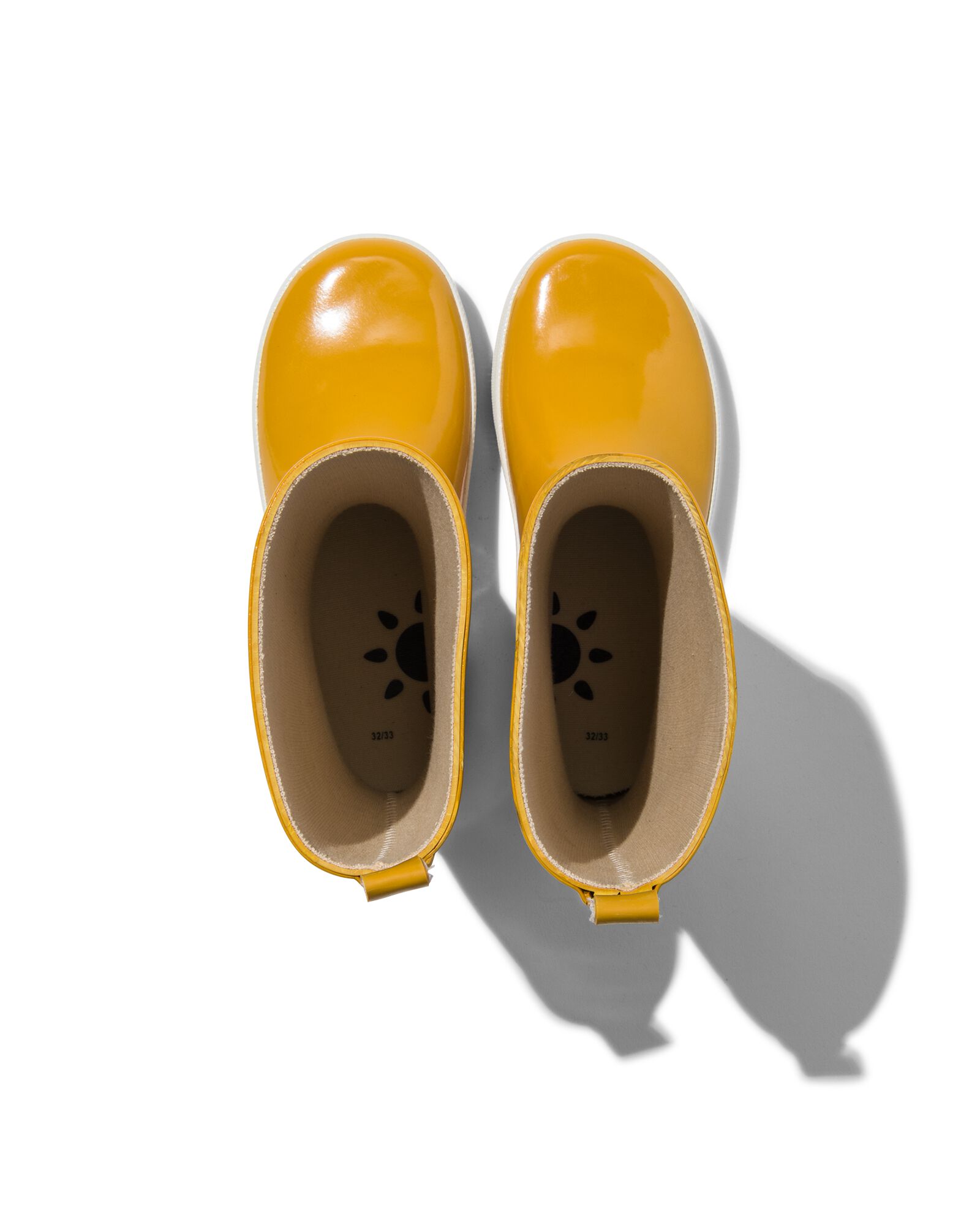 kinder regenlaarzen rubber geel - 1000029895 - HEMA