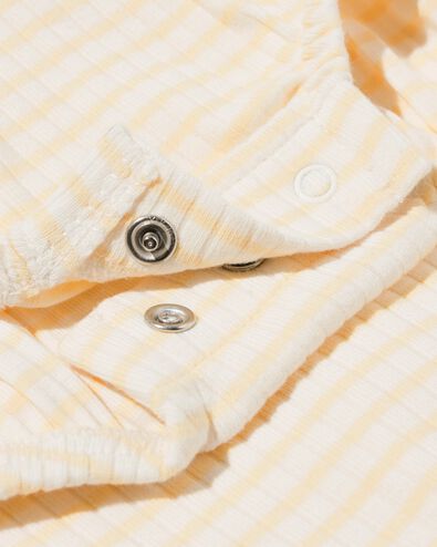 Takkie Newborn Strampler, gestreift eierschalenfarben eierschalenfarben - 33454020OFFWHITE - HEMA