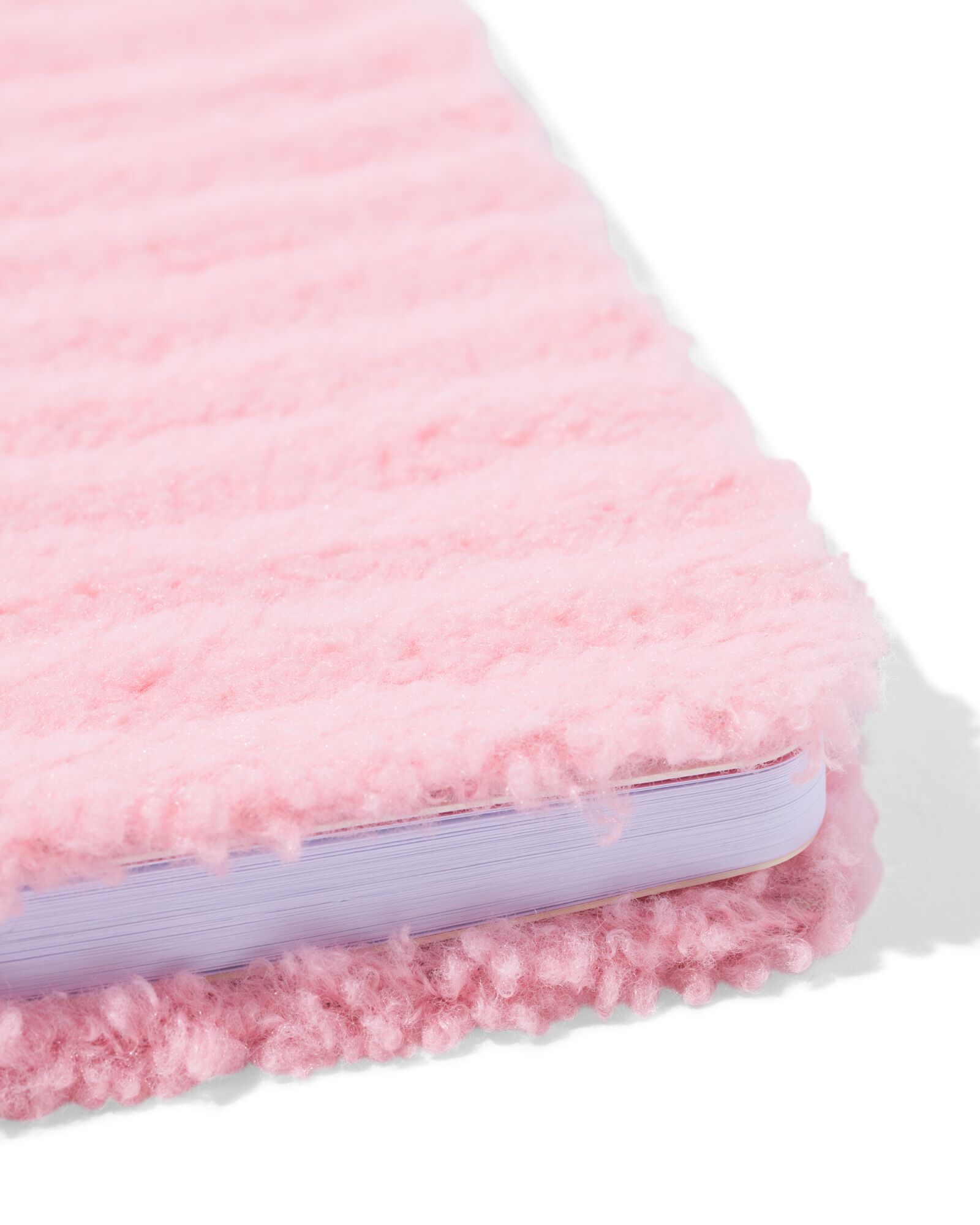 carnet de notes 16 x 22 cm lignes pelucheux rose - 14100234 - HEMA