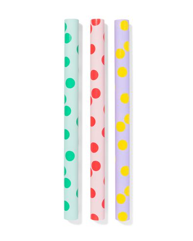 Geschenkpapier, 50 &times; 200 cm, besonders stark, Konfetti &ndash; 3 St&uuml;ck - 14793261 - HEMA