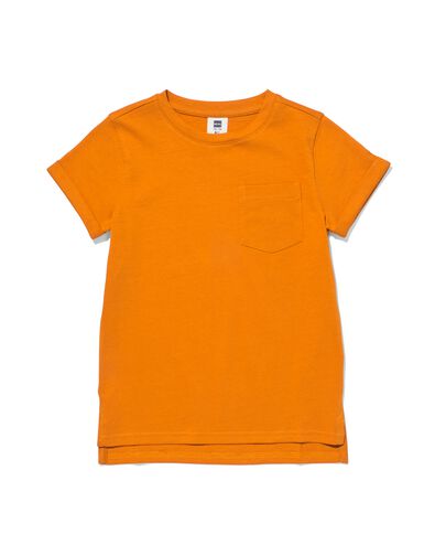 Kinder-T-Shirt, Struktur braun 146/152 - 30782154 - HEMA