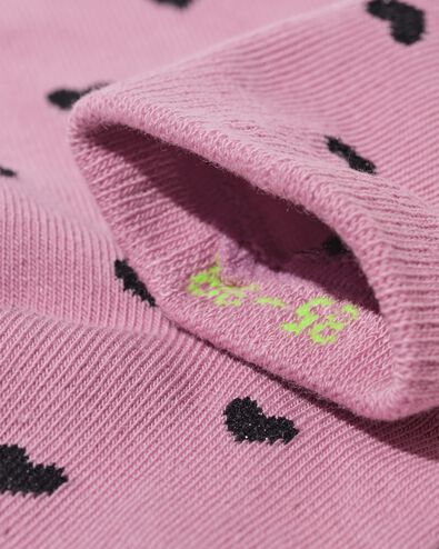 chaussettes femme cœurs - 5 paires noir noir - 4280620BLACK - HEMA