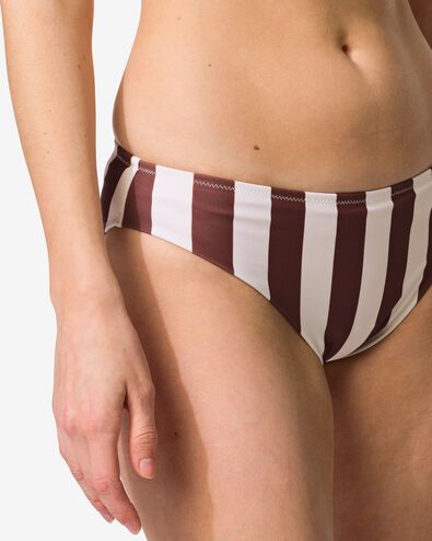 Damen-Bikinihose Mila mit Blockstreifen braun braun - 22360480BROWN - HEMA