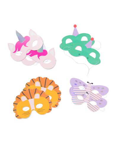 papieren maskers 8 stuks - 14250247 - HEMA