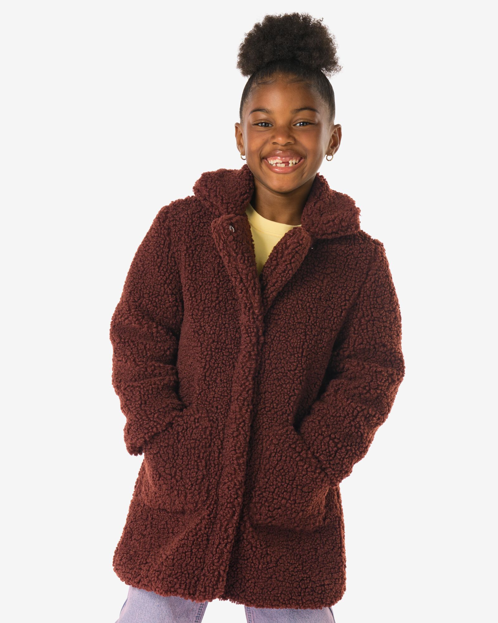 Kinderjacke Teddy dunkelbraun dunkelbraun - 30825206DARKBROWN - HEMA