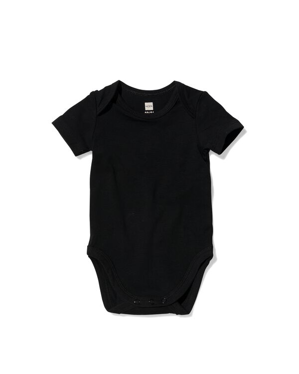 Baby-Body mit Elasthan schwarz schwarz - 1000026434 - HEMA