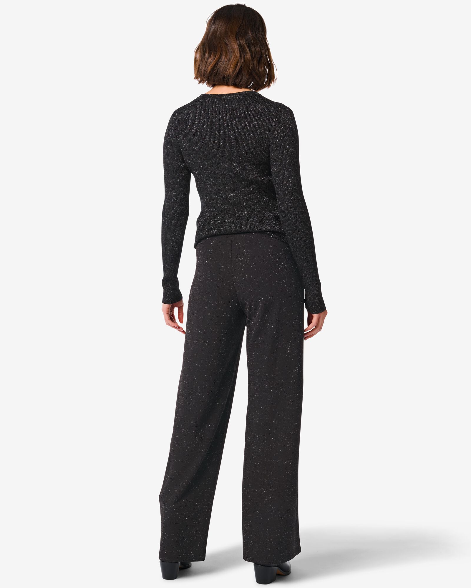 pantalon femme Wani à paillettes noir noir - 36248540BLACK - HEMA