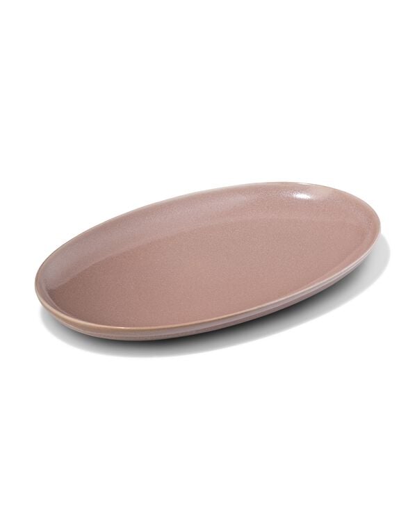 plat de service 20 x 32 x 3cm Puur fa&iuml;ence taupe - 9650146 - HEMA