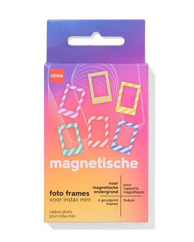 magnetische fotoframes streep - 6 stuks - 60310027 - HEMA