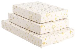 3 boîtes cadeau pliantes en papier - étoiles - 25730028 - HEMA