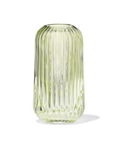 vase pour b&acirc;tonnets parfum&eacute;s ⌀5,5x11cm verre nervur&eacute; vert clair - 13507590 - HEMA