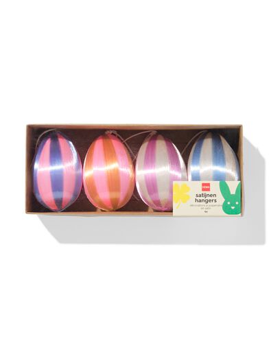 d&eacute;coration &agrave; suspendre de P&acirc;ques satin &oelig;uf - 4 pi&egrave;ces - 25800076 - HEMA
