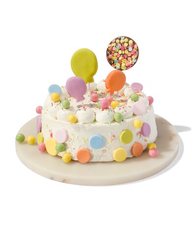 décoration pour gâteau Ø6cm - fête confettis - 10280030 - HEMA