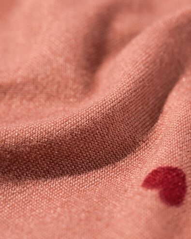 damesnachthemd micro hartjes middenbruin XL - 23408034 - HEMA