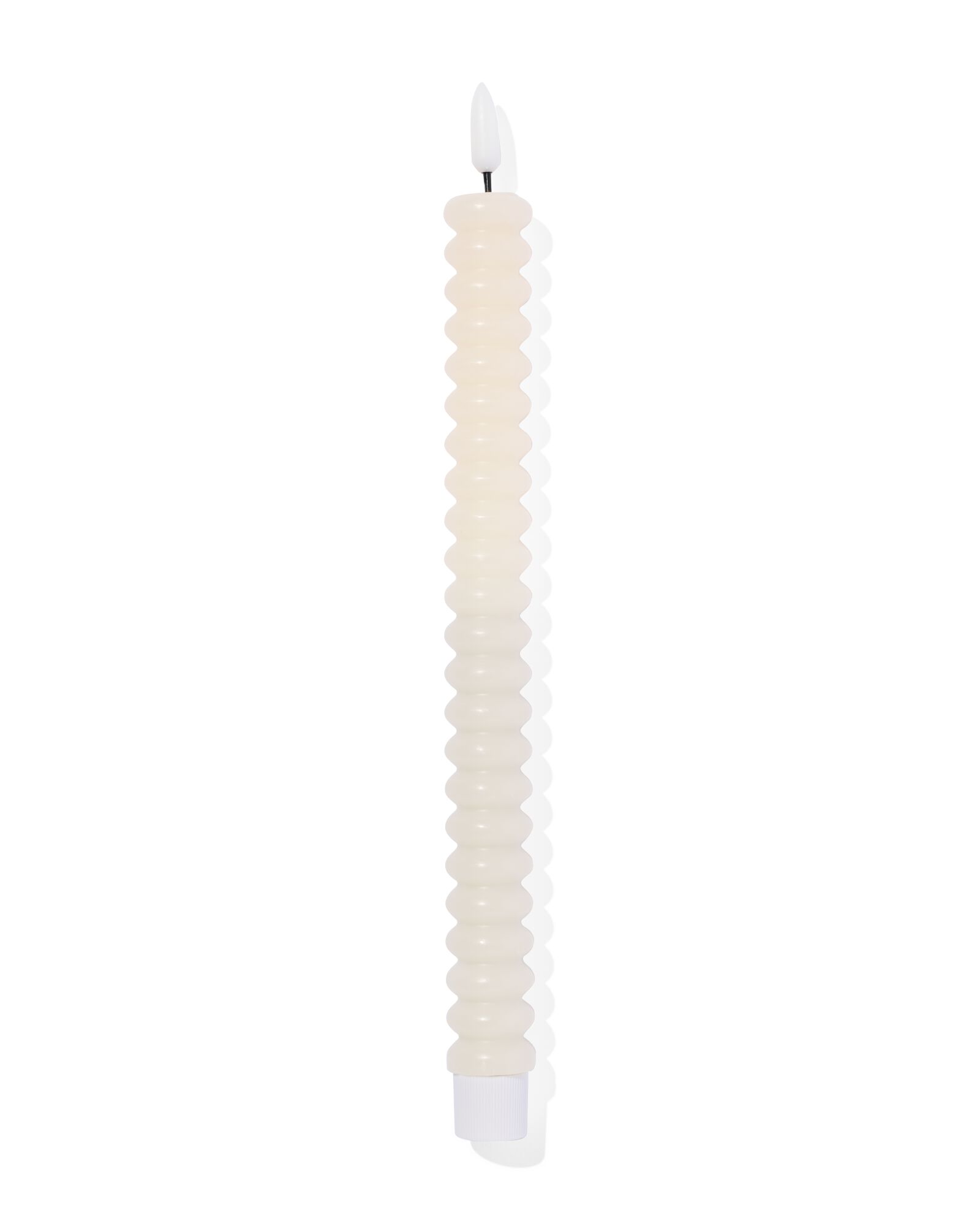 bougie LED &Oslash; 2,5 x 29 cm nervur&eacute;e ivoire - 13550108 - HEMA