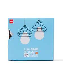 2 ampoules poire led smd E27 4,8W 470lm - 20070027 - HEMA
