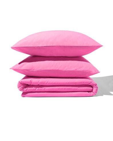 housse de couette 240x200/220cm coton doux rose vif - 5750075 - HEMA
