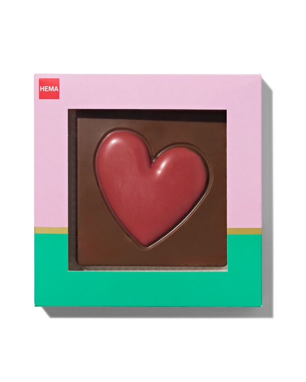 tablette de chocolat c&oelig;ur  - 10350081 - HEMA
