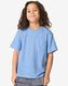 t-shirt enfant tissu éponge bleu 146/152 - 30782672 - HEMA