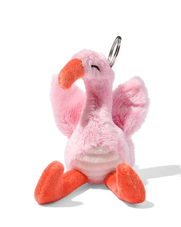 sleutelhanger pluche flamingo - 15100086 - HEMA