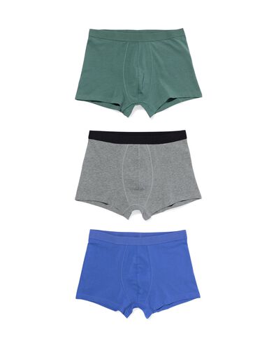 korte herenboxers - 3 stuks groen groen - 19190240GREEN - HEMA