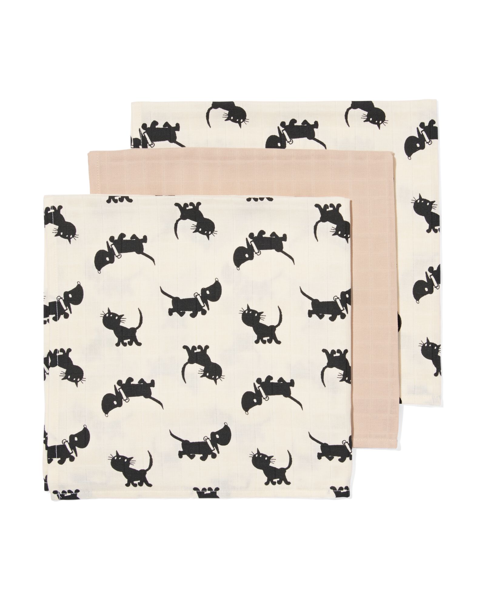 carr&eacute;s hydrophiles Takkie et Siepie 60 x 60 cm - lot de 3 - 33307840 - HEMA