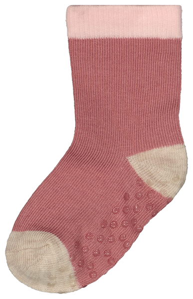 5 paires de chaussettes bébé avec coton rose rose - 1000028748 - HEMA