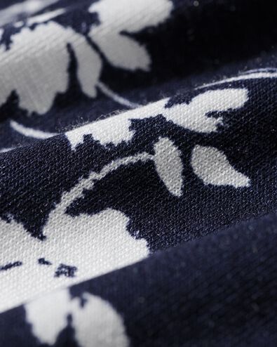 damesrok regular fit jersey bloemen donkerblauw donkerblauw - 36304180DARKBLUE - HEMA