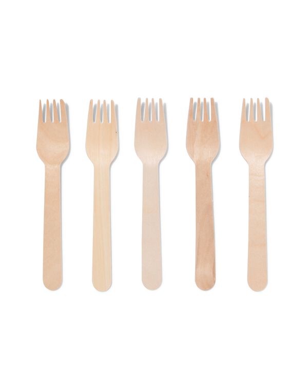 10 fourchettes jetables en bois - 14200500 - HEMA