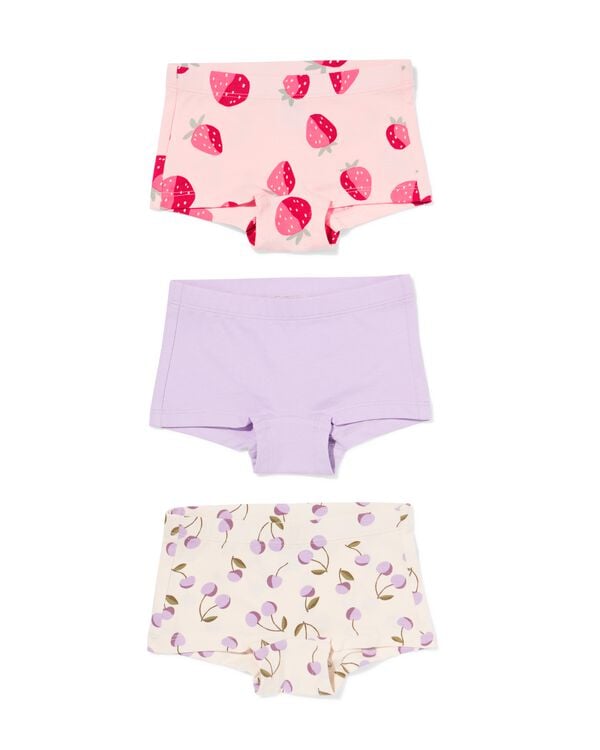 kinderboxers kersen - 3 stuks roze roze - 19301360PINK - HEMA