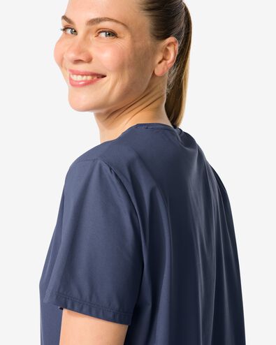 damessportshirt donkerblauw donkerblauw - 36070370DARKBLUE - HEMA