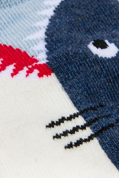 5 paires de chaussettes enfant requins bleu - 1000026519 - HEMA