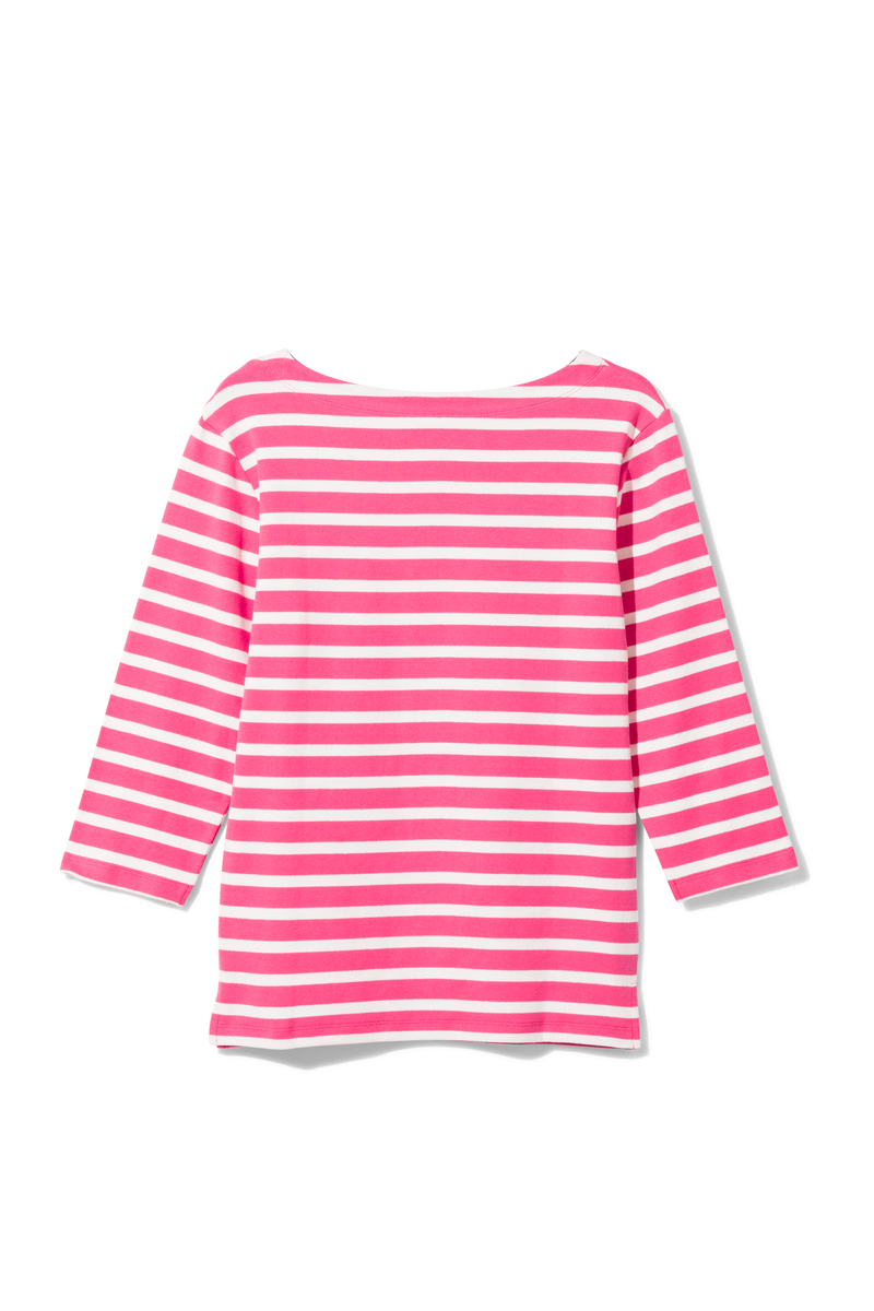 Damen-Shirt Cara, U-Boot-Ausschnitt rosa rosa - 1000029916 - HEMA