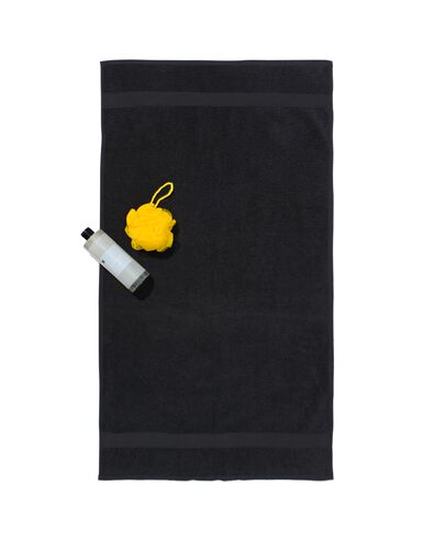 serviette de bain 60x110 qualité épaisse noir noir serviette 60 x 110 - 5210136 - HEMA