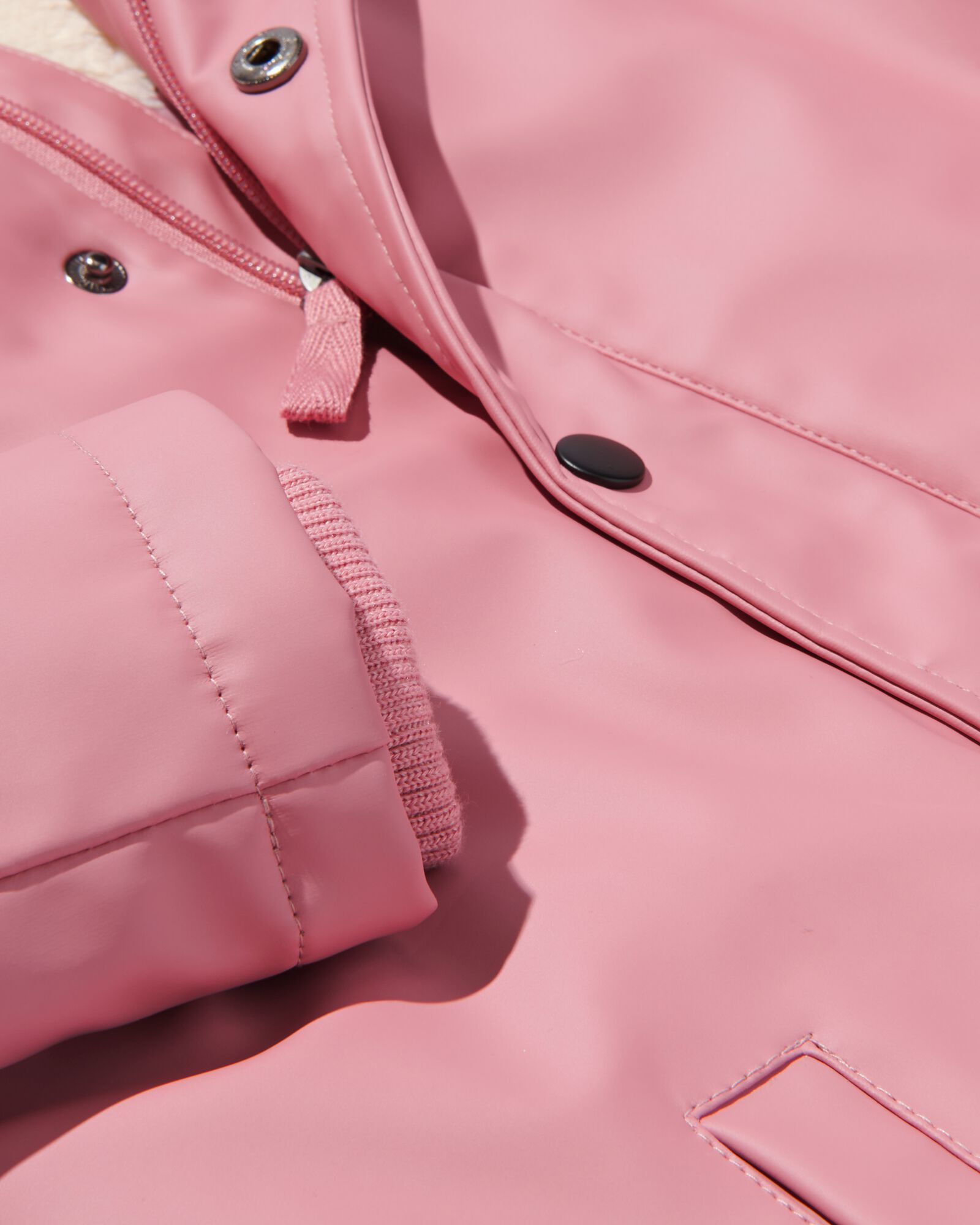 Kinder-Jacke, PU, mit Kapuze altrosa - 1000032495 - HEMA