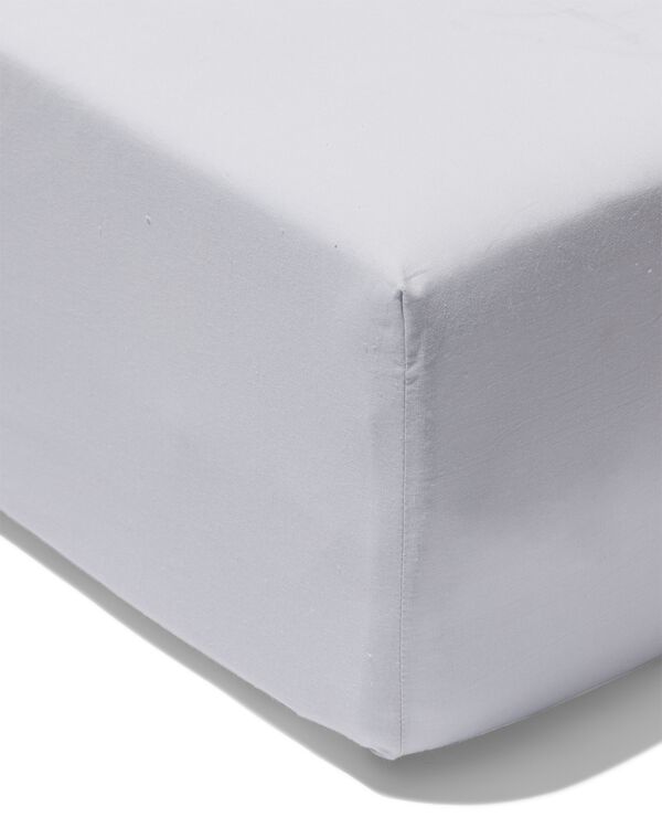 drap-housse boxspring coton doux 90x200 gris clair - 5180095 - HEMA