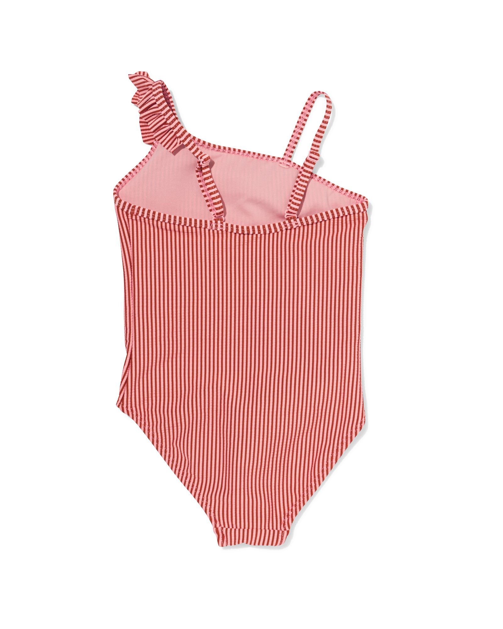 kinderbadpak seersucker  donkerroze donkerroze - 22260190DARKPINK - HEMA