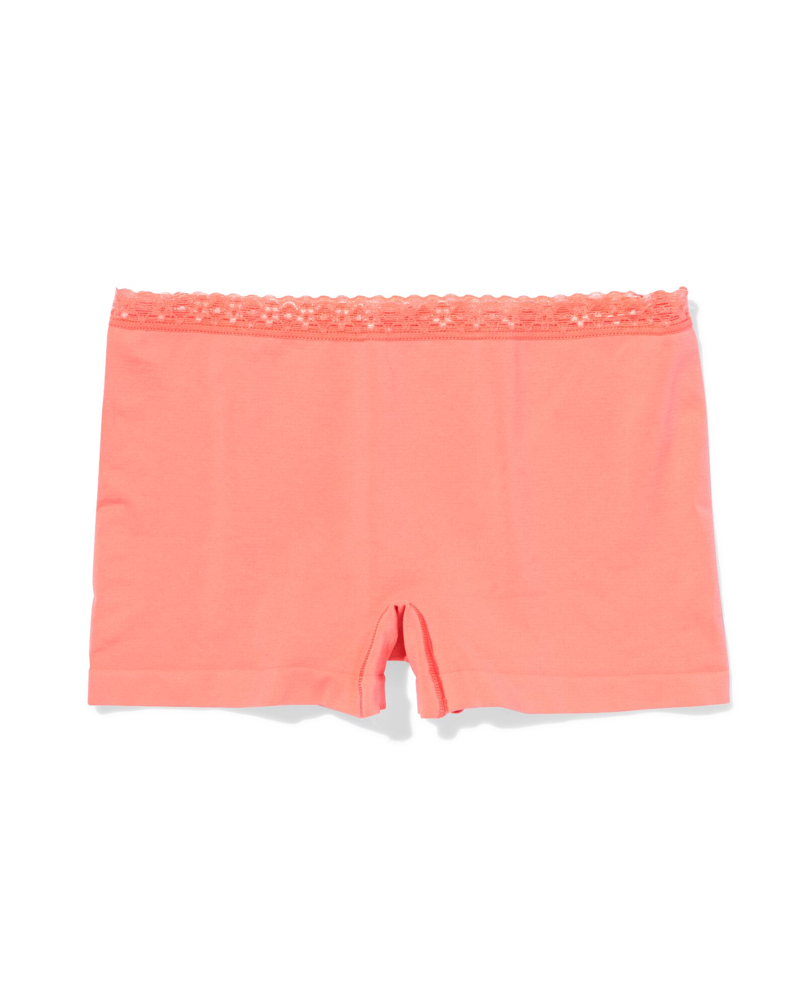 damesboxer naadloos micro met kant koraalroze - 19680734CORALPINK - HEMA