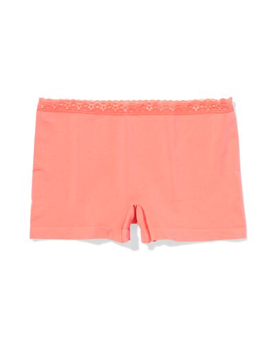 damesboxer naadloos micro met kant koraalroze - 19680734CORALPINK - HEMA