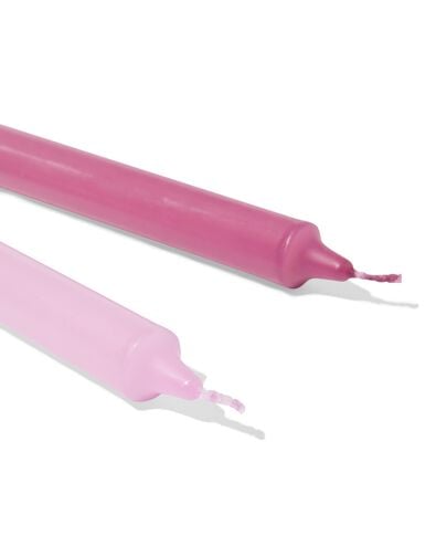 bougies longues ⌀2,2x25cm d&eacute;grad&eacute; de couleurs rose - 2 pi&egrave;ces - 13506130 - HEMA