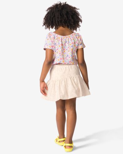 jupe enfant trap&egrave;ze brod&eacute;e &eacute;cru &eacute;cru - 30846258ECRU - HEMA
