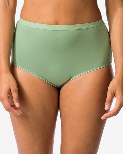 dames tailleslips katoen - 2 stuks groen groen - 19602134GREEN - HEMA
