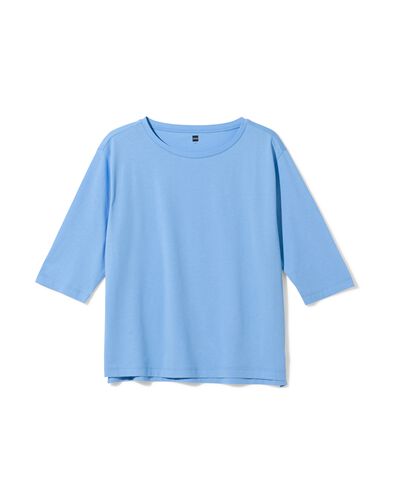 damespyjamatop Tala jersey blauw blauw - 23401640BLUE - HEMA