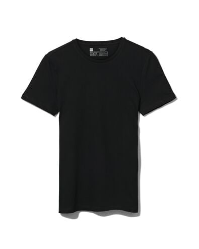 2 t-shirts homme regular fit col rond noir XL - 34277036 - HEMA