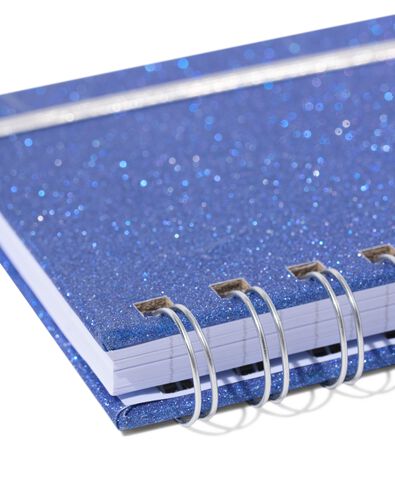 notitieboek A6 gelinieerd glitter - 14100363 - HEMA