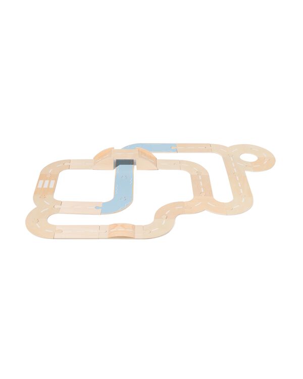 circuit pour voitures et bateaux en bois - kit de d&eacute;marrage - 31 pi&egrave;ces - 15140109 - HEMA