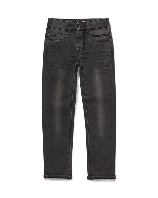 kinder broek jogdenim skinny fit zwart zwart - 1000028288 - HEMA
